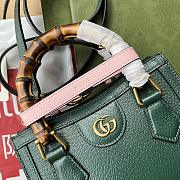 Kitlife Gucci Diana mini tote bag green leather - ‎702732 - 20x16x10cm - 6
