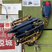Kitlife Gucci Diana mini tote bag blue leather - ‎702732 - 20x16x10cm - 2