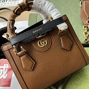 Kitlife Gucci Diana mini tote bag brown leather - ‎702732 - 20x16x10cm - 6