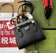 Kitlife Gucci Diana mini tote bag black leather - ‎702732 - 20x16x10cm - 1