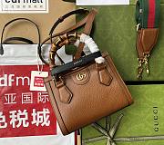 Kitlife Gucci Diana mini tote bag brown leather - ‎702732 - 20x16x10cm - 1