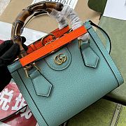 Kitlife Gucci Diana mini tote bag light blue leather - ‎702732 - 20x16x10cm - 6