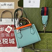 Kitlife Gucci Diana mini tote bag light blue leather - ‎702732 - 20x16x10cm - 5