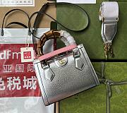 Kitlife Gucci Diana mini tote bag silver leather - ‎702732 - 20x16x10cm - 1
