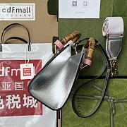 Kitlife Gucci Diana mini tote bag silver leather - ‎702732 - 20x16x10cm - 4