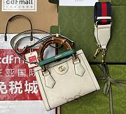Kitlife Gucci Diana mini tote bag white jumbo gg leather - ‎702732 - 20x16x10cm - 1