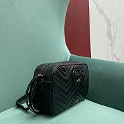 Kitlife Gucci GG Marmont small shoulder bag Black matelassé chevron leather - 447632 - 24x7x13 - 5