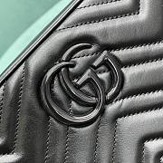 Kitlife Gucci GG Marmont small shoulder bag Black matelassé chevron leather - 447632 - 24x7x13 - 2