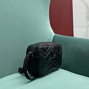 Kitlife Gucci GG Marmont mini shoulder bag Black matelassé chevron leather - 447632 - 24x7x13 - 6