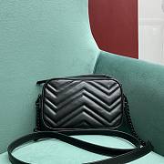 Kitlife Gucci GG Marmont mini shoulder bag Black matelassé chevron leather - 447632 - 24x7x13 - 4