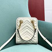 Kitlife Gucci GG Marmont matelassé mini bag White - 696123 - 16x19x7cm - 5