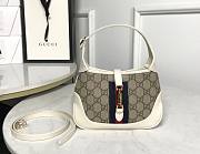 Kitlife Gucci Jackie 1961 small shoulder bag White and ebony GG Supreme canvas - 636706 - 19x13x3cm - 1