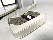 Kitlife Gucci Jackie 1961 small shoulder bag White and ebony GG Supreme canvas - 636706 - 19x13x3cm - 4