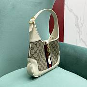 Kitlife Gucci Jackie 1961 small shoulder bag White and ebony GG Supreme canvas - 636706 - 28x19x5cm - 2