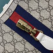 Kitlife Gucci Jackie 1961 small shoulder bag White and ebony GG Supreme canvas - 636706 - 28x19x5cm - 5