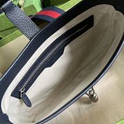 Kitlife Gucci Jackie 1961 small shoulder bag Blue and ebony GG Supreme canvas - 636706 - 28x19x5cm - 4