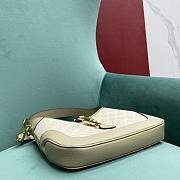 Kitlife Gucci Jackie 1961 small shoulder bag beige and ebony GG Supreme canvas - 636706 - 28x19x5cm - 5