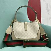 Kitlife Gucci Jackie 1961 small shoulder bag beige and ebony GG Supreme canvas - 636706 - 28x19x5cm - 4