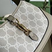 Kitlife Gucci Jackie 1961 small shoulder bag beige and ebony GG Supreme canvas - 636706 - 28x19x5cm - 2