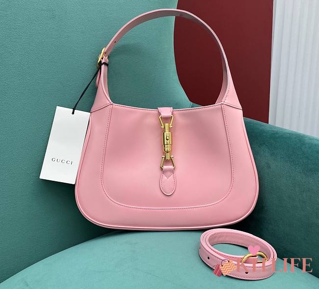 Kitlife Gucci Jackie 1961 small shoulder pink bag - 636709 - 28x19x4cm - 1