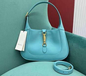 Kitlife Gucci Jackie 1961 small shoulder light blue bag - 636709 - 28x19x4cm