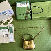 Kitlife Gucci Jackie 1961 lamé mini gold bag - 20x13x3cm  - 6