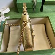 Kitlife Gucci Jackie 1961 lamé mini gold bag - 20x13x3cm  - 4