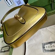 Kitlife Gucci Jackie 1961 lamé mini gold bag - 20x13x3cm  - 3