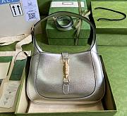 Kitlife Gucci Jackie 1961 lamé mini silver bag - 28x19x4cm - 1