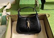 Kitlife Gucci Jackie 1961 Lizard Black Leather - 675799 - 19x13x13cm  - 1