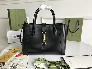 Kitlife Gucci Jackie 1961 Medium Tote Black Bag - 649016 - 30×24×12