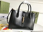 Kitlife Gucci Jackie 1961 Medium Tote Black Bag - 649016 - 30×24×12 - 4