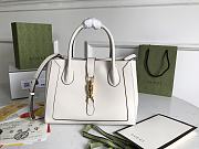 Kitlife Gucci Jackie 1961 Medium Tote White Bag - 649016 - 30×24×12cm - 1