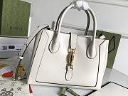 Kitlife Gucci Jackie 1961 Medium Tote White Bag - 649016 - 30×24×12cm - 3