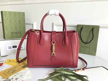 Kitlife Gucci Jackie 1961 Medium Tote Red Bag - 649016 - 30×24×12