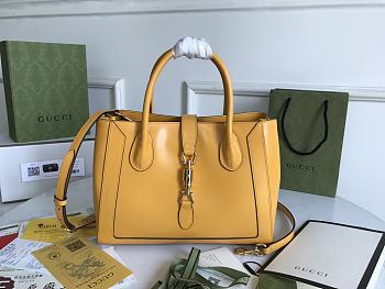 Kitlife Gucci Jackie 1961 Medium Tote Yellow Bag - 649016 - 30×24×12