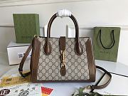 Kitlife Gucci Jackie 1961 Medium Tote Brown and GG Ebony Bag - 649016 - 30×24×12 - 1