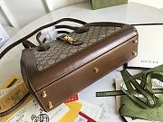 Kitlife Gucci Jackie 1961 Medium Tote Brown and GG Ebony Bag - 649016 - 30×24×12 - 2