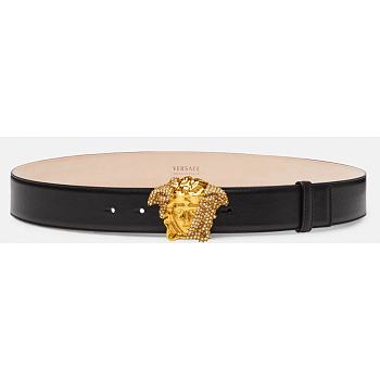 Kitlife Versace LA MEDUSA CRYSTAL BLACK BELT 