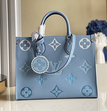 Louis Vuitton Onthego Monogram Empreinte leather Blue - M45718 - 35 x 27 x 14 cm