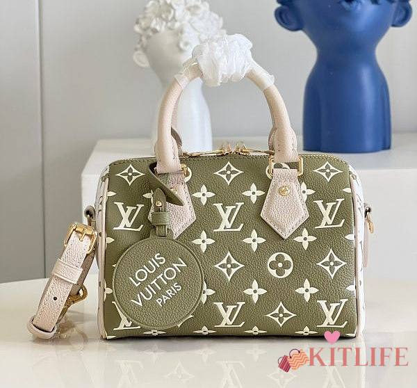 Kitlife Louis Vuitton Speedy Bandoulière 20 Beige and Kaki - M46118 - 20.5 x 13.5 x 12 cm - 1