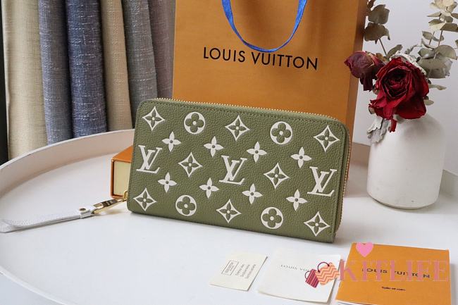 Kitlife Louis Vuitton ZIPPY WALLET Kaki/Beige - M81280 - 19.5 x 10.5 x 2.5 cm - 1
