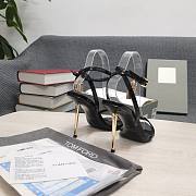 Kitlife Tom Ford black patent leather gpld padlock heels 10.5cm - 6