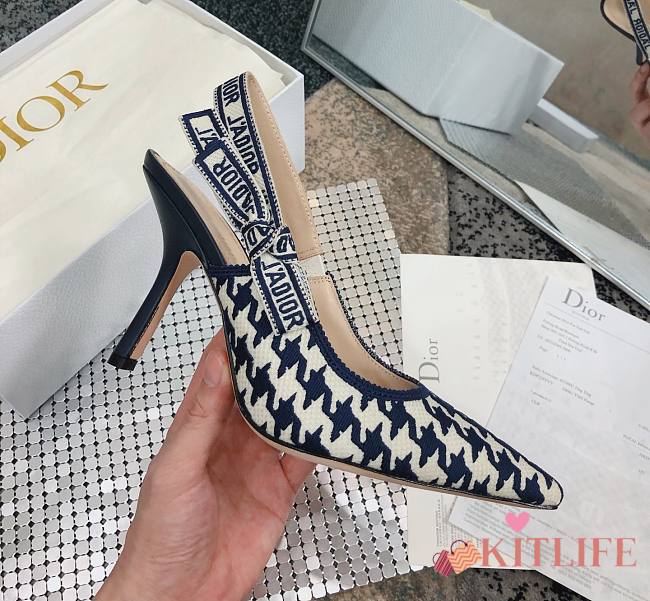 Kitlife Dior J'ADIOR SLINGBACK PUMP Navy Blue 9.5cm - 1