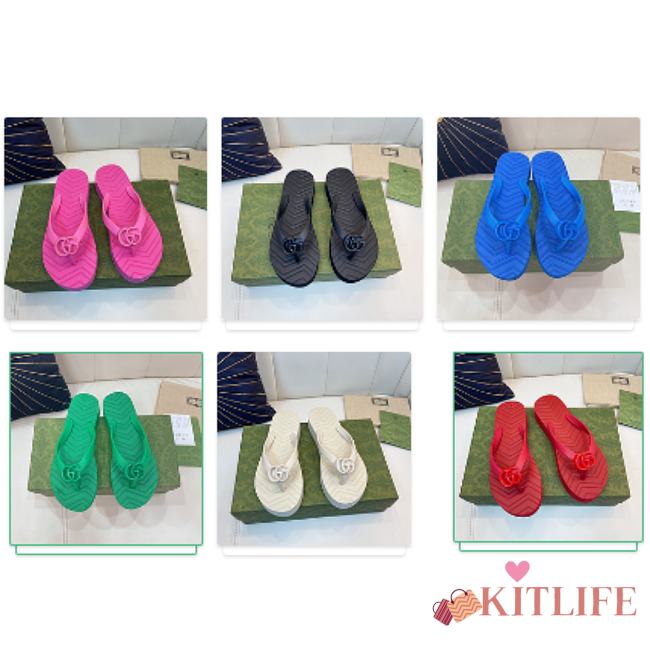 Kitlife Gucci Mystic Chevron Thong Slippers 6 colors - 1