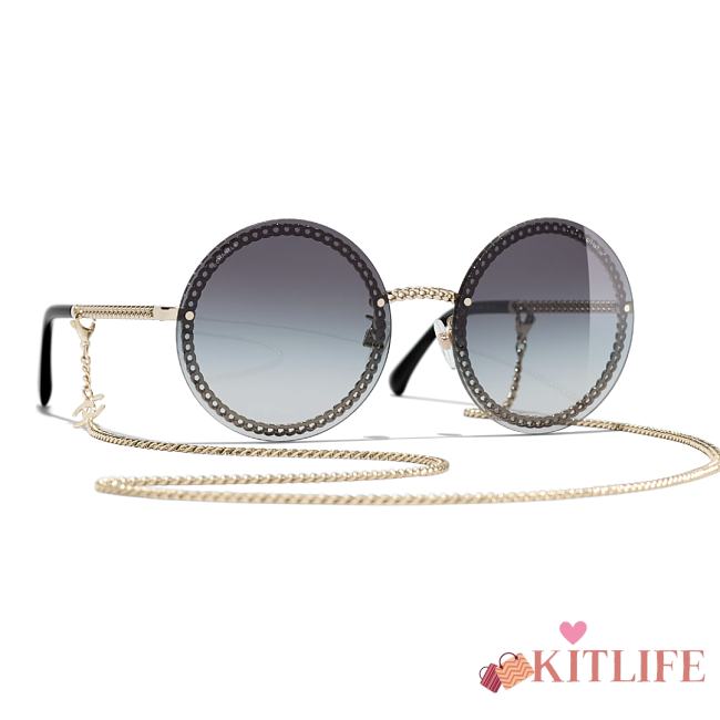 Kitlife Chanel sunglasses 2021 pale gold Golden Grey - 1