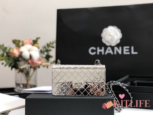 Kitlife Chanel Silver Flap Bag - 99139 - 7*12*4*cm - 1