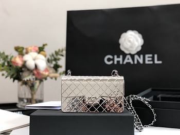 Kitlife Chanel Silver Flap Bag - 99139 - 7*12*4*cm