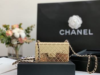 Kitlife Chanel Golden Mini Flap Bag - 99139 - 7*12*4*cm