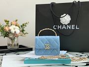 Kitlife Chanel Small Flap Bag Double C Blue - 13*9.5*6*cm - 1